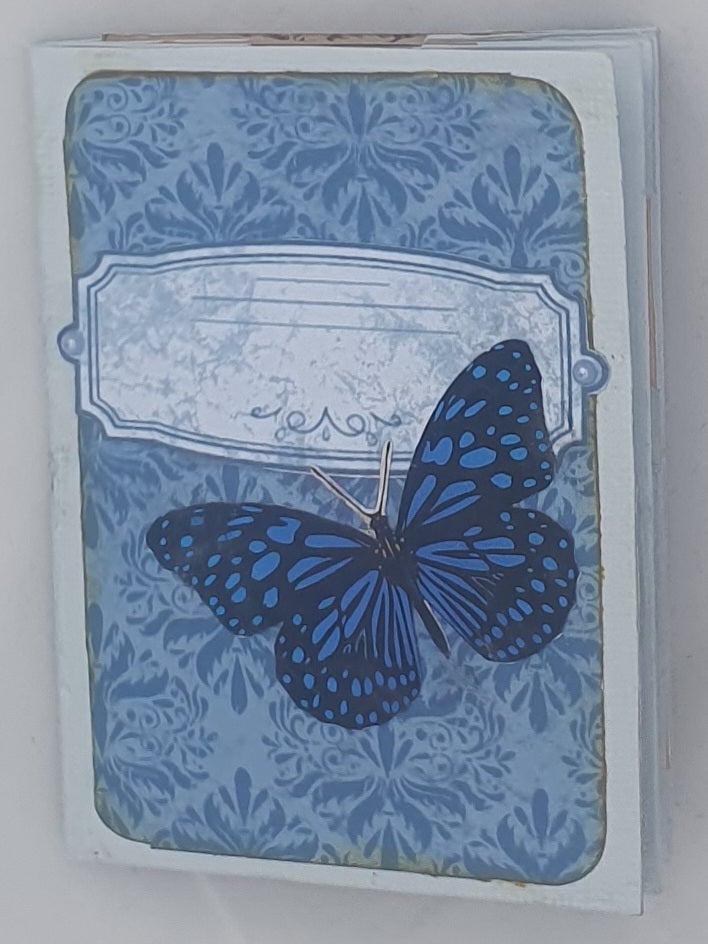 Blue Butterfly Mini Pocketbook