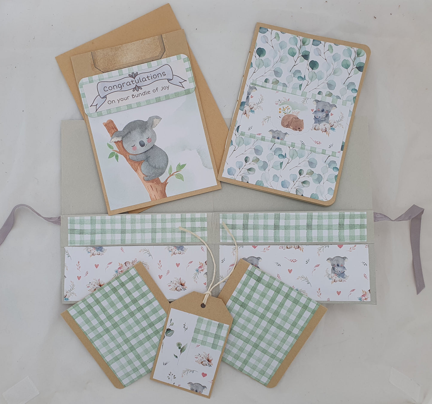 Baby Card Photo Album Gift Set with Gift Tag