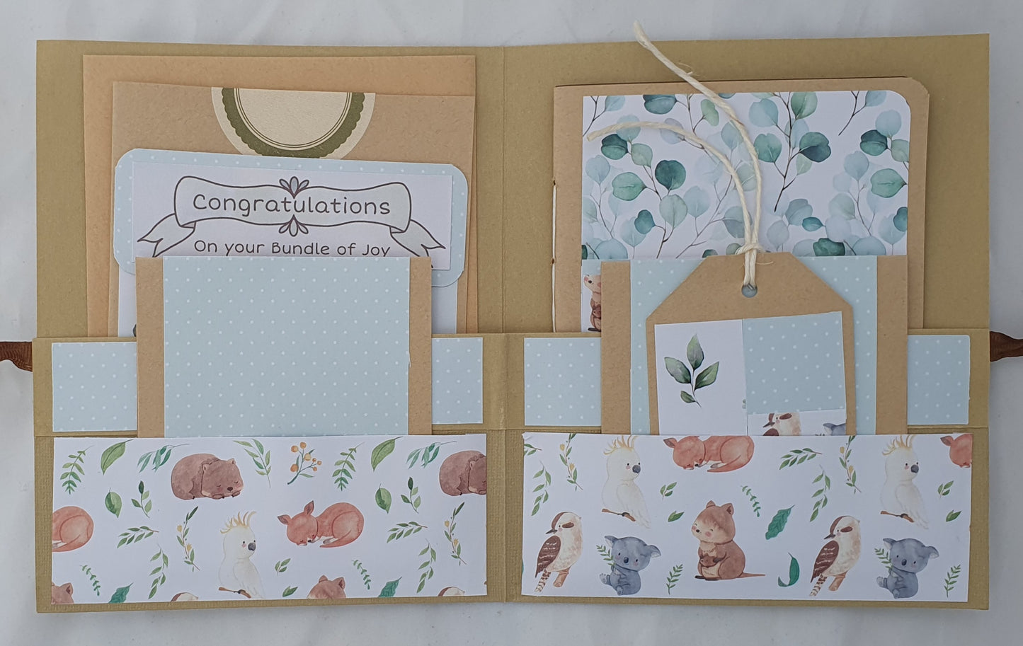 Baby Card Photo Album Gift Set with Gift Tag