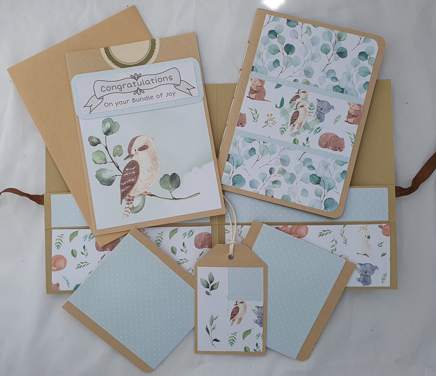 Baby Card Photo Album Gift Set with Gift Tag