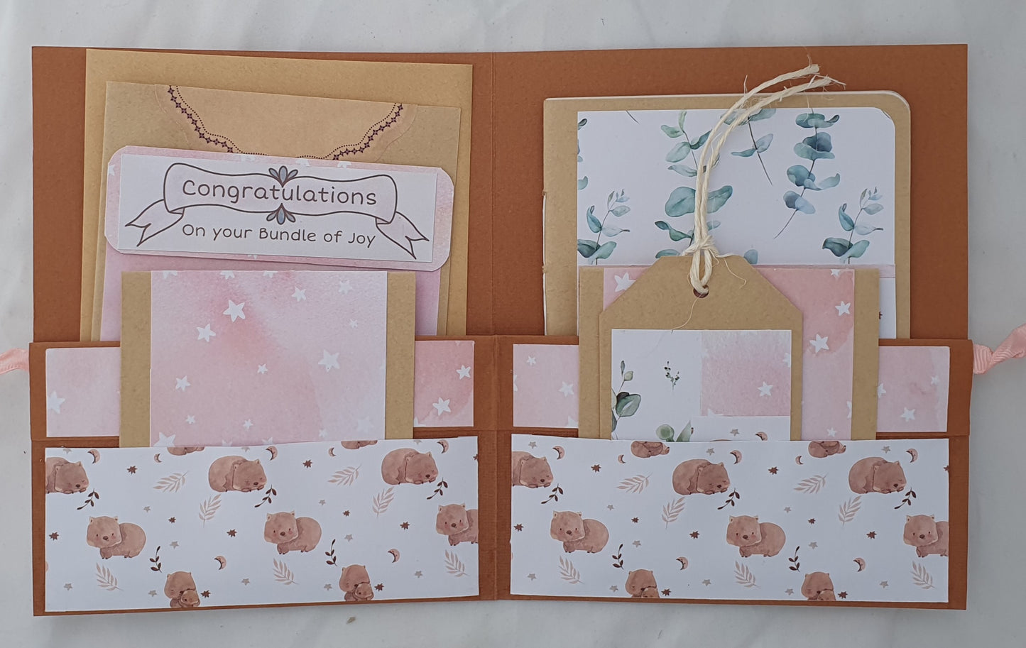 Baby Card Photo Album Gift Set with Gift Tag