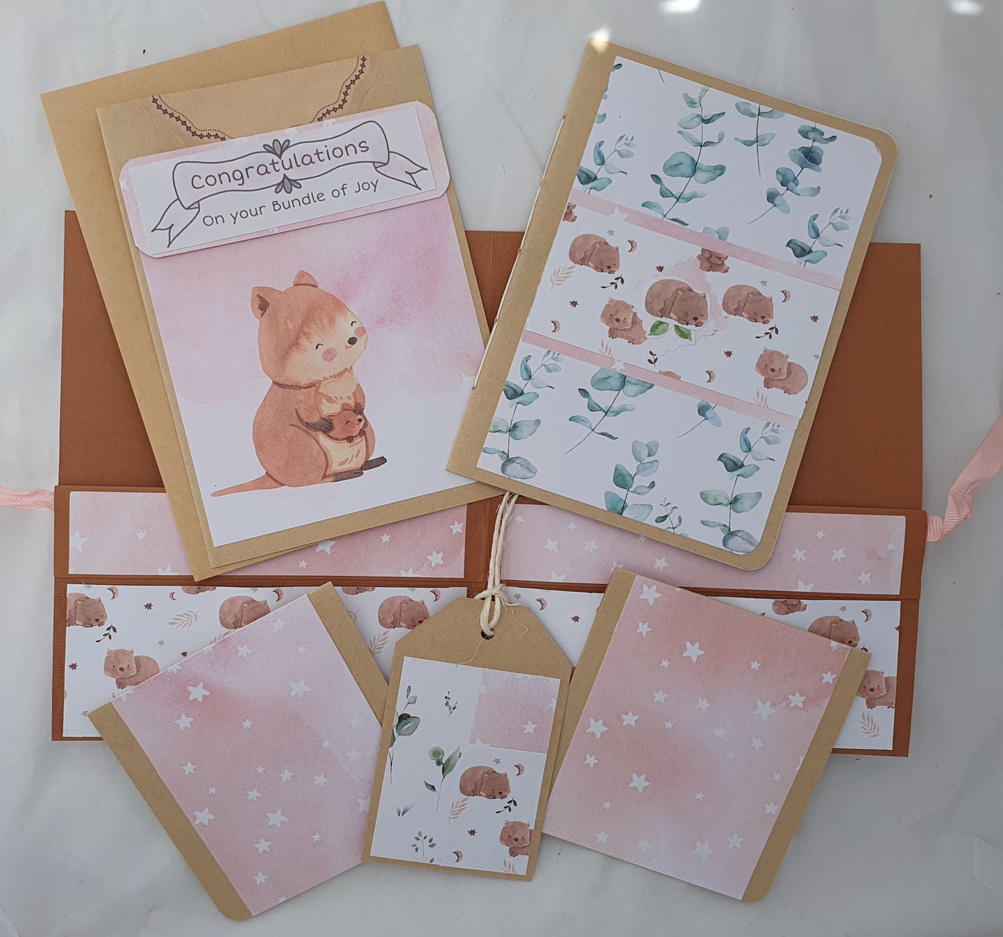 Baby Card Photo Album Gift Set with Gift Tag