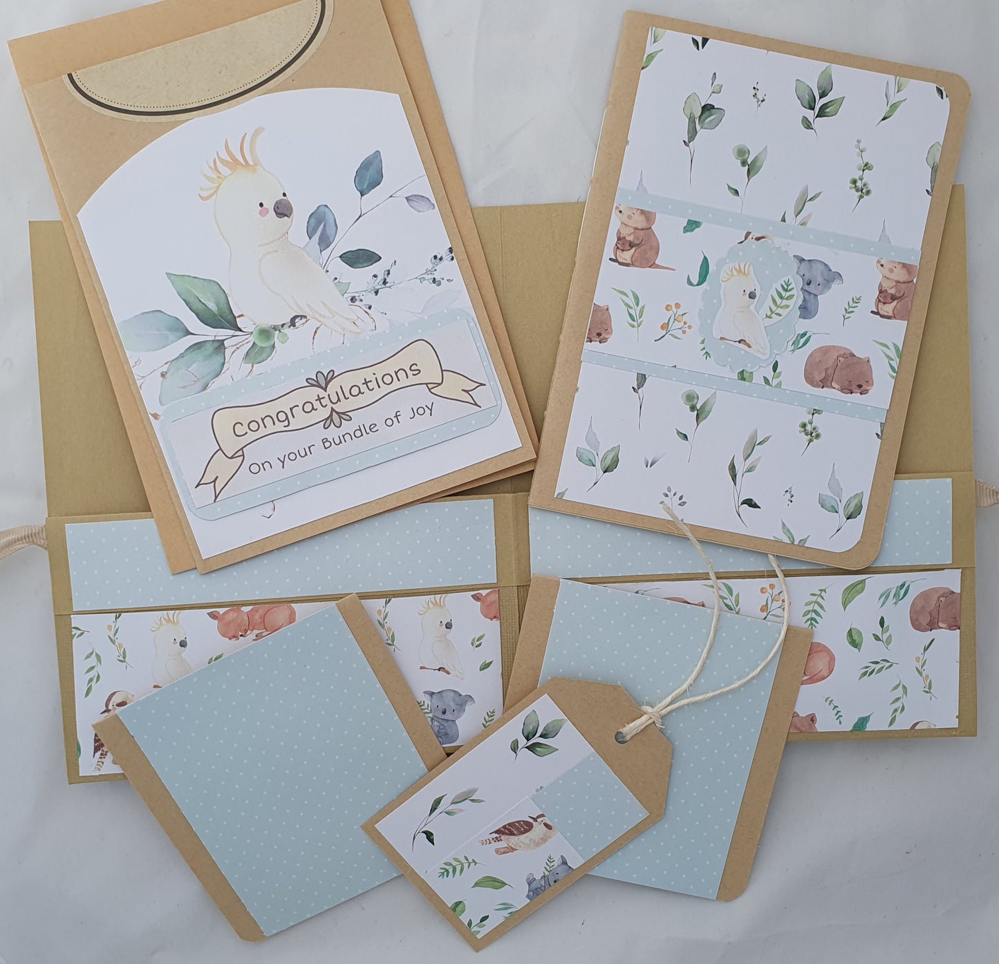 Baby Card Photo Album Gift Set with Gift Tag