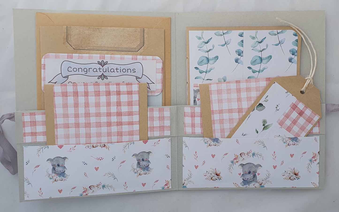 Baby Card Photo Album Gift Set with Gift Tag