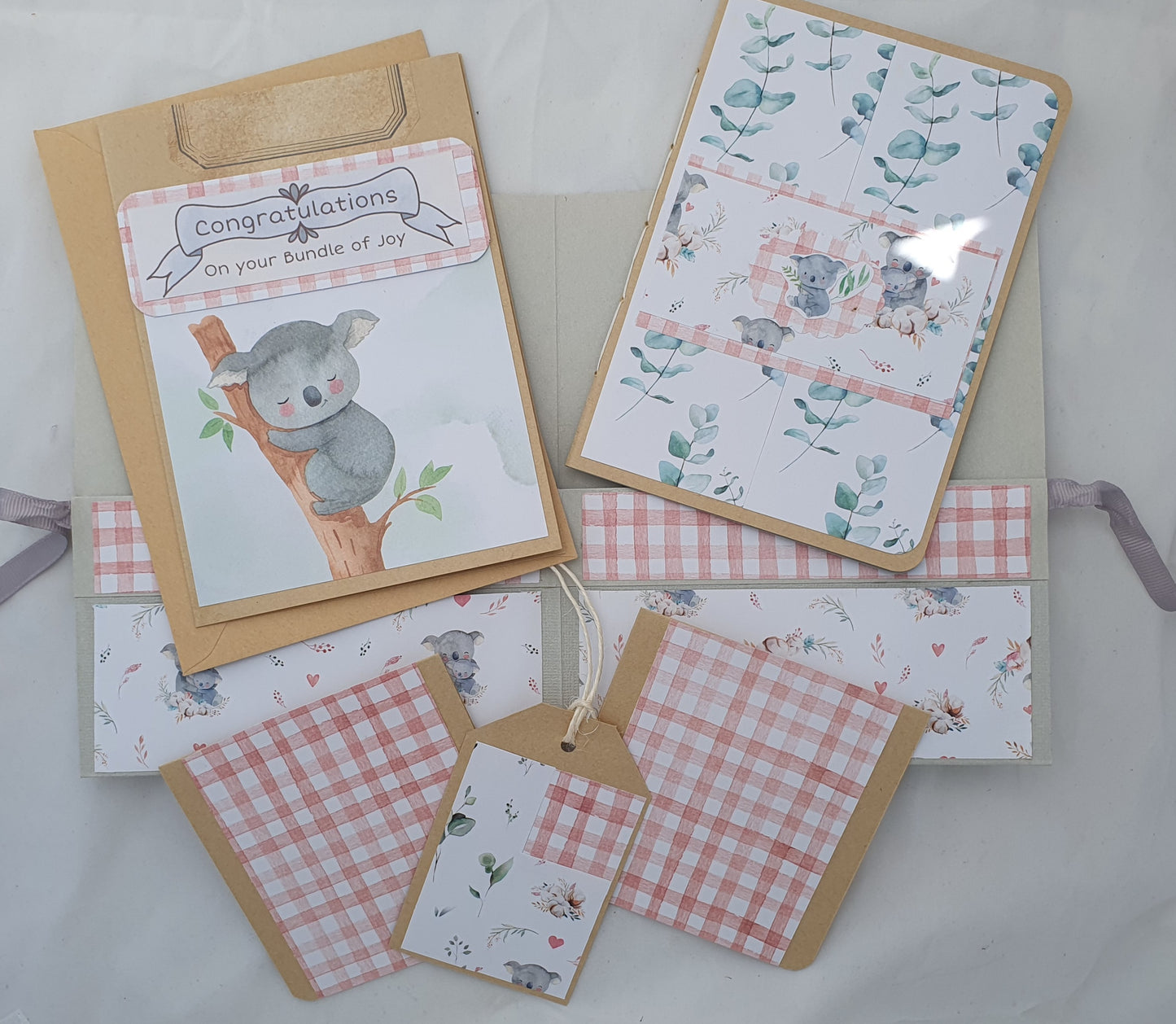 Baby Card Photo Album Gift Set with Gift Tag