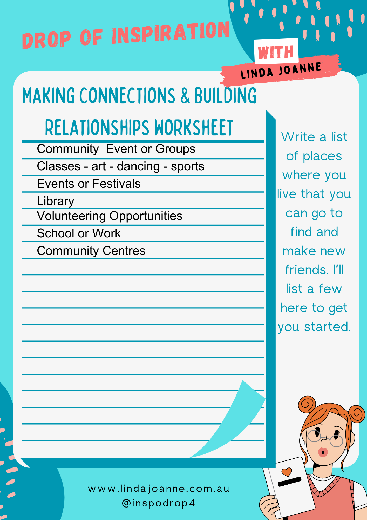 Freebie - Connections Worksheet