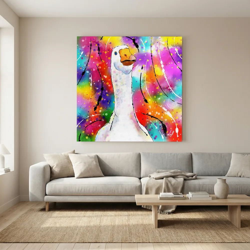 Goose - Colourful Creatures Collection - Canvas Print
